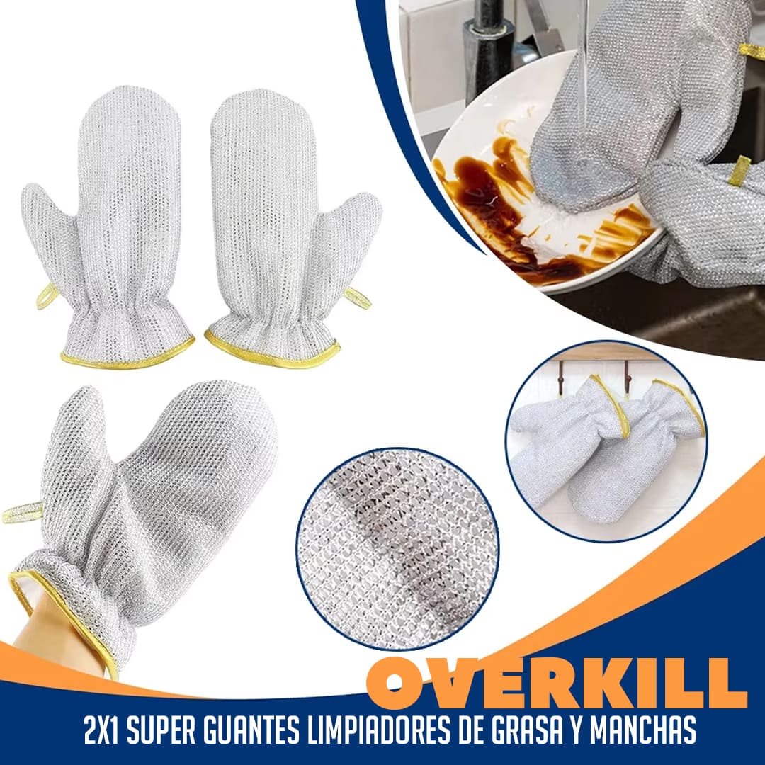2X1 SUPER GUANTES LIMPIADORES DE GRASA Y MANCHAS - OVERKILL™