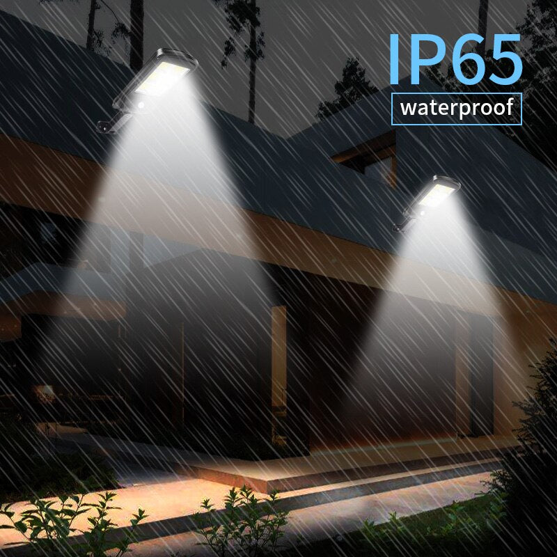 Foco Solar Led de Exterior Con Sensor De Movimiento + Control Remoto