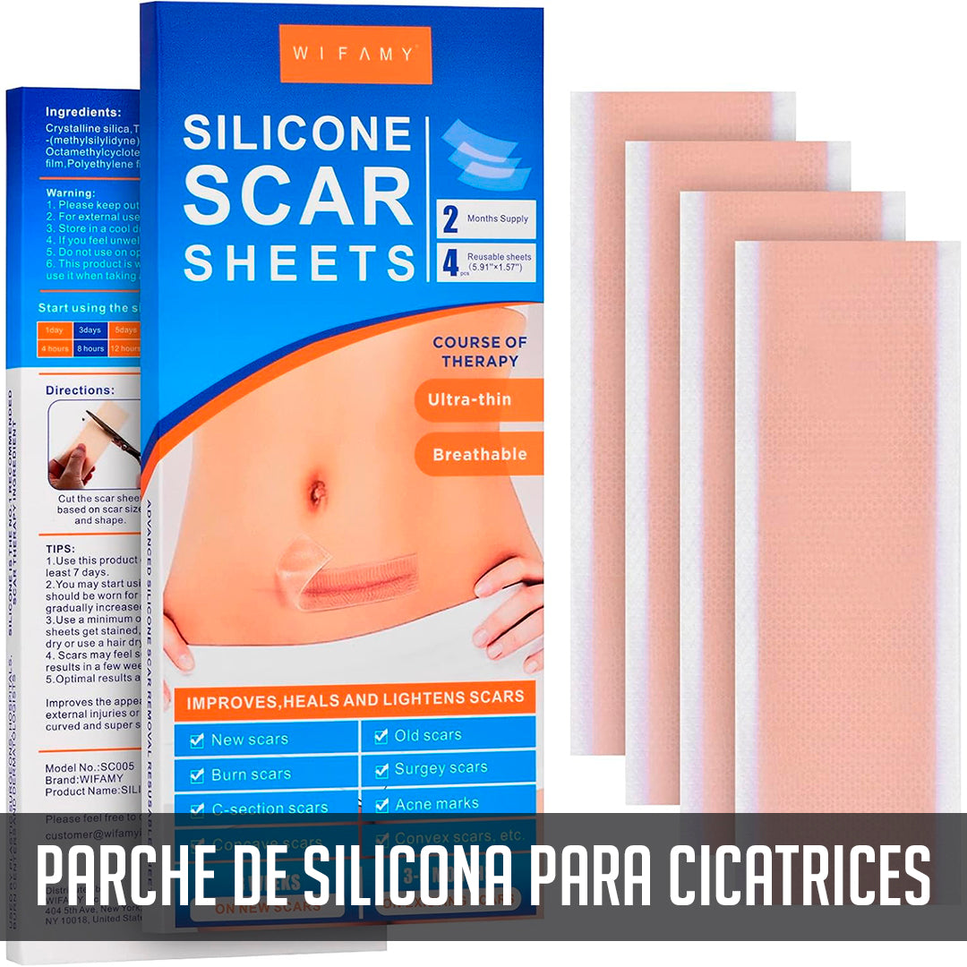 PARCHE DE SILICONA PARA CICATRICES - SCAR SHEETS™