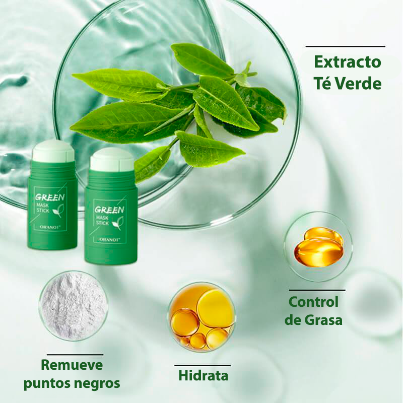 NO MÁS PUNTOS NEGROS: Máscara Té Verde Natural