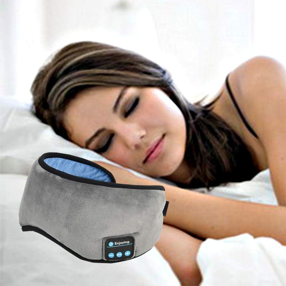 Antifaz con auriculares y musica para dormir.