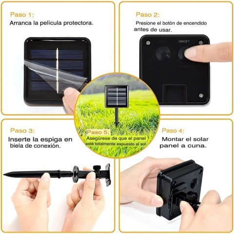 Luces solares tipo guirnalda