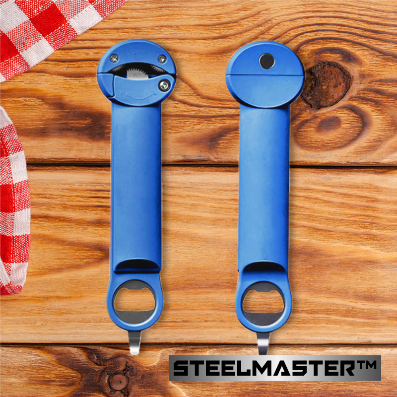 MultiAbreFrascos ajustable de acero inoxidable - SteelMaster™