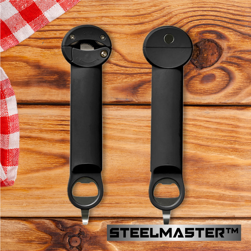 MultiAbreFrascos ajustable de acero inoxidable - SteelMaster™