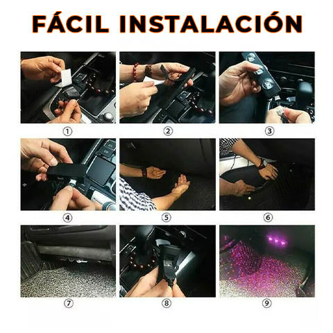 Luz Led Para Interior De Autos Con Función Sencible Al Sonido