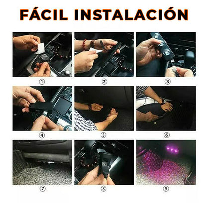 Luz Led Para Interior De Autos Con Función Sencible Al Sonido