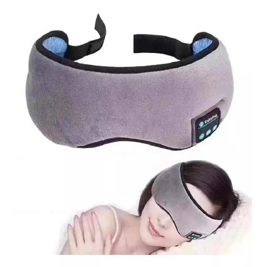 Antifaz con auriculares y musica para dormir.