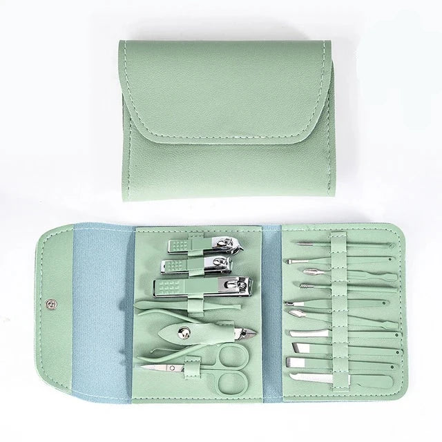 NailCare Plus - Kit Juego de Manicura y Pedicura Profesional de 12 Piezas