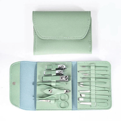 NailCare Plus - Kit Juego de Manicura y Pedicura Profesional de 12 Piezas