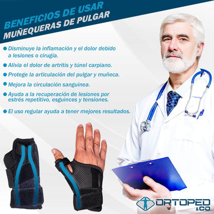 Muñequera de Compresión con Soporte de Pulgar para Artritis, Túnel Carpiano y Tendinitis