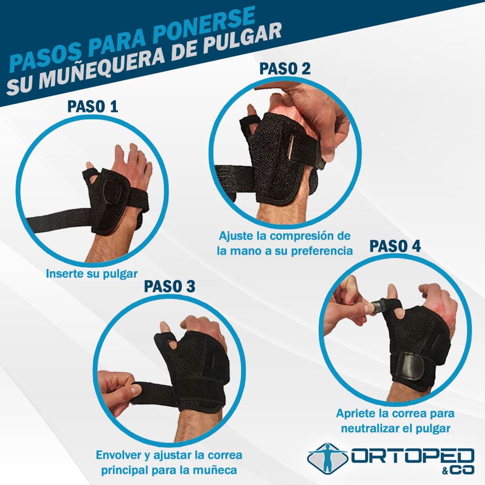 Muñequera de Compresión con Soporte de Pulgar para Artritis, Túnel Carpiano y Tendinitis