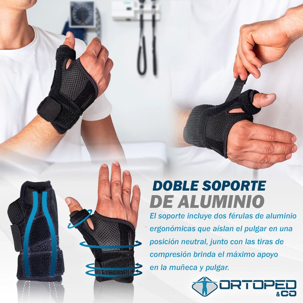 Muñequera de Compresión con Soporte de Pulgar para Artritis, Túnel Carpiano y Tendinitis