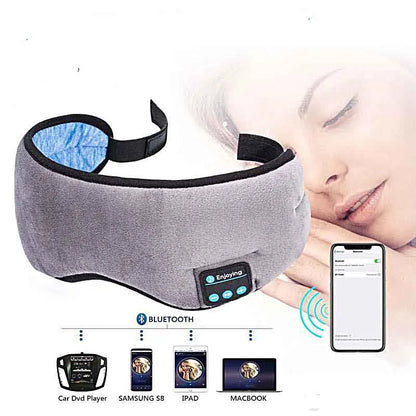 Antifaz con auriculares y musica para dormir.